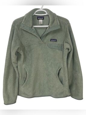 Patagonia Pullover Women’s Medium Re-Tool Snap-T Fleece Green Gorpcore Outdoor